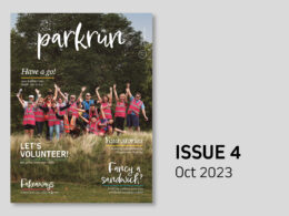 Image of the cover of issue 4 of the parkrun paper magazine