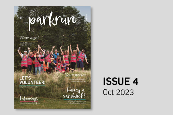 Image of the cover of issue 4 of the parkrun paper magazine